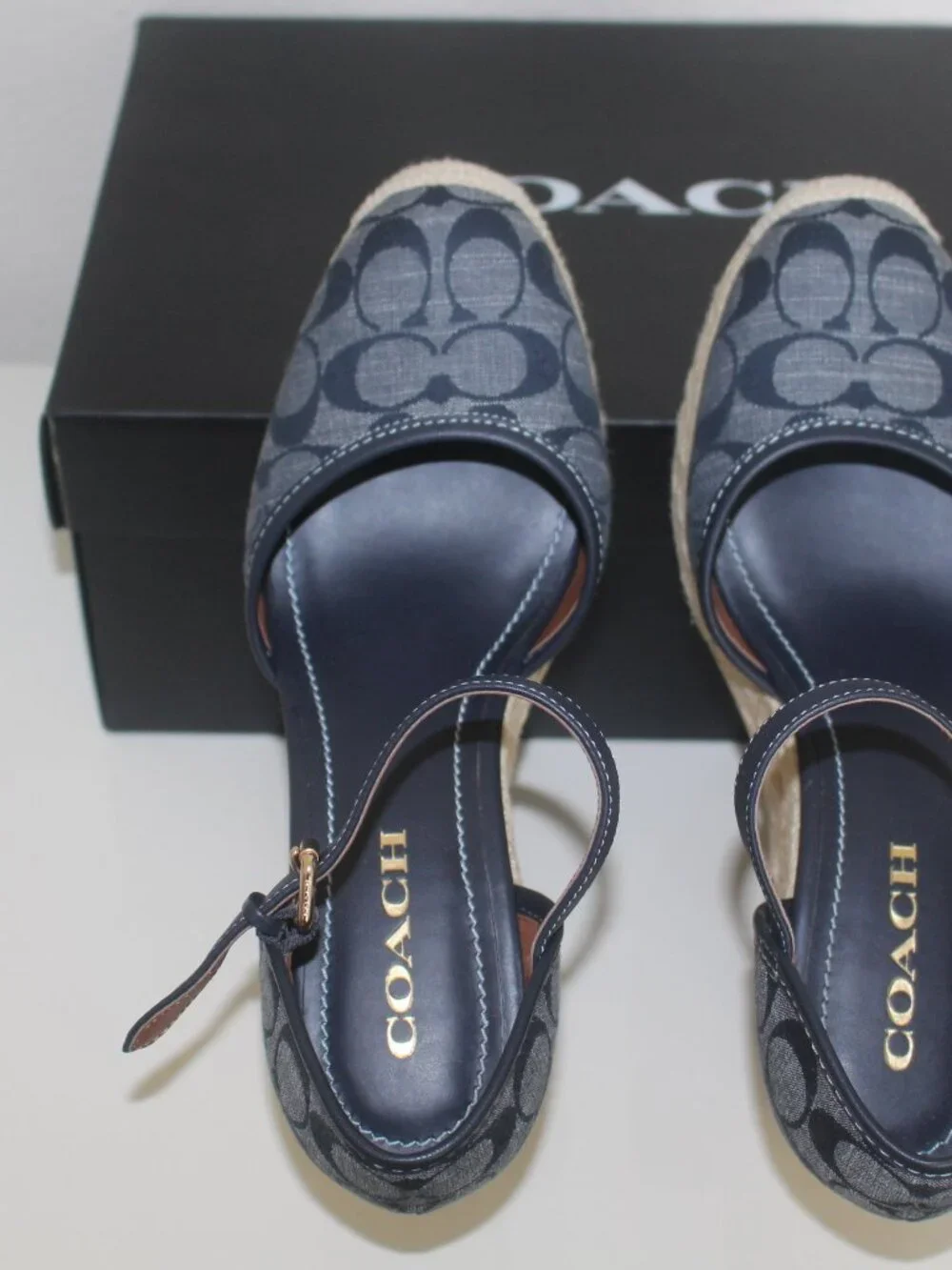 Coach Raine Signature Denim Espadrille. Size 9.5 B